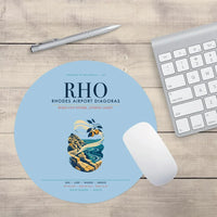 Thumbnail for Rhodes Airport Diagoras (RHO) design on light blue round mouse pad
