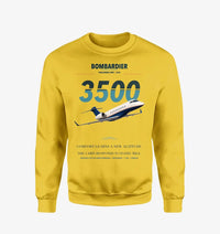 Thumbnail for Bombardier Challenger 3500 design on yellow sweatshirt