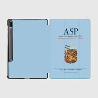 Thumbnail for Alice Springs Airport (ASP) design on light blue samsung tablet tablet case