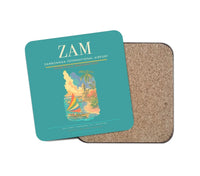 Thumbnail for Zamboanga International Airport (ZAM) design on turquoise 1 piece coaster