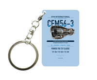 Thumbnail for CFM56-3 Key Chain design on light blue key chain