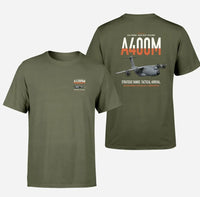 Thumbnail for Airbus A400M Atlas design on green army t-shirt, double-side print