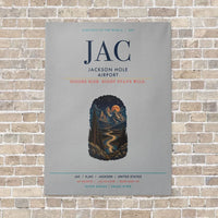 Thumbnail for Jackson Hole Airport JAC vertical canvas print - no frame - light gray background