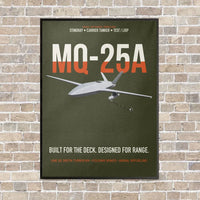 Thumbnail for MQ-25A STINGRAY vertical canvas print - framed - green army background