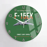 Thumbnail for F-15EX Eagle II Connect Carry Control design on green no frame wall clock
