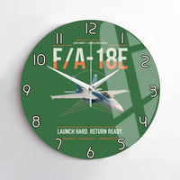Thumbnail for F-A-18E Super Hornet design on green no frame wall clock