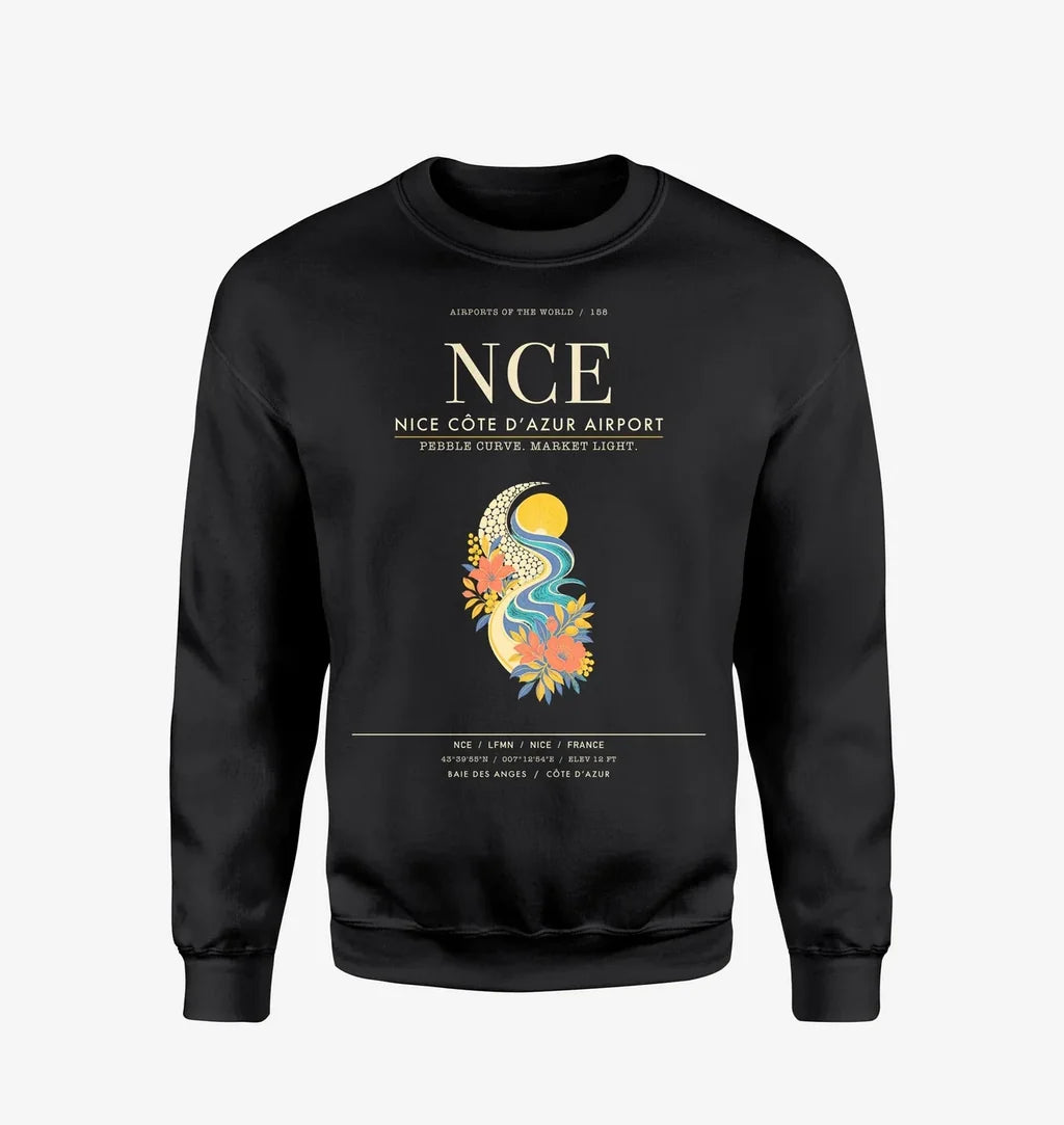 Nice Cote dAzur Airport NCE Sweatshirt - Black