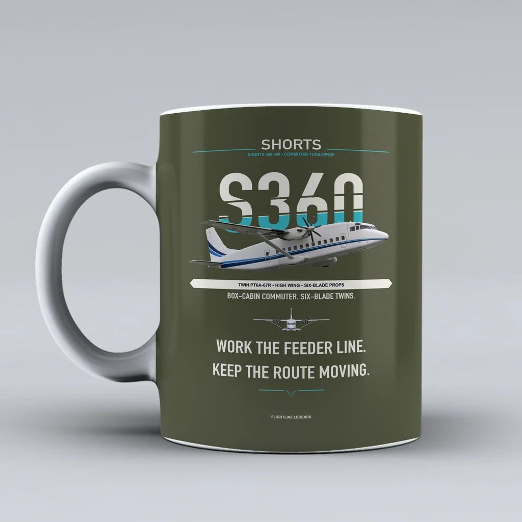 360-300 Mug design on green army shorts