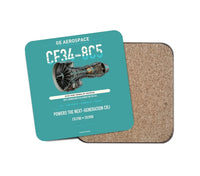 Thumbnail for CF34-8C5 design on turquoise 1 piece coaster