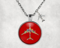 Thumbnail for Colourful Airplane Necklace - view 9