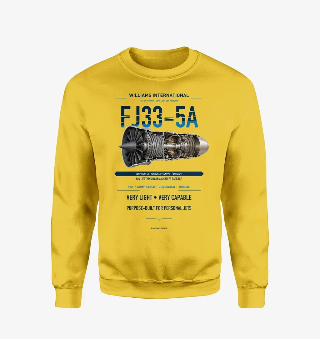 FJ33-5A design on yellow sweatshirt