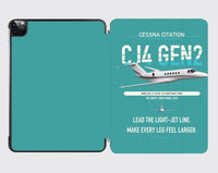 Thumbnail for Cessna Citation CJ4 Gen2 design on turquoise ipad tablet case