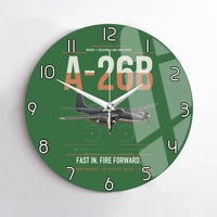Thumbnail for A-26B Invader design on green no frame wall clock