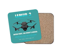 Thumbnail for BRINC LEMUR 2 design on turquoise 1 piece coaster