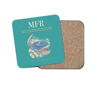 Thumbnail for Rogue Valley International–Medford Airport (MFR) design on turquoise 1 piece coaster