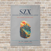 Thumbnail for Shenzhen Bao'an International Airport SZX vertical canvas print - no frame - light gray background