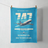 Thumbnail for Boeing 747-200B design on turquoise towel
