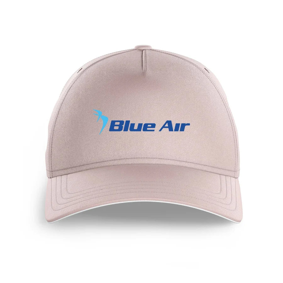 Air Blue logo printed on pink cap