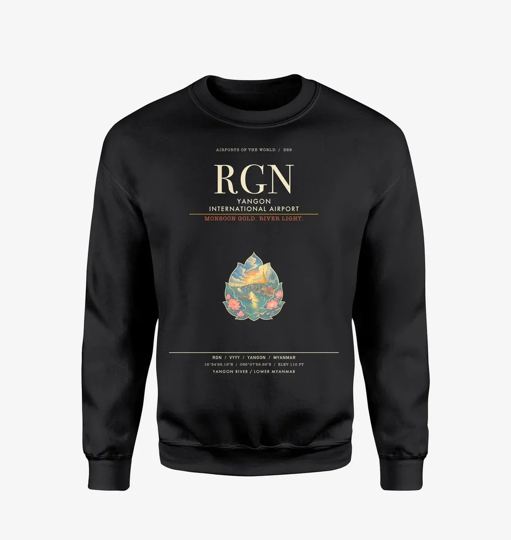 Yangon International Airport RGN Sweatshirt - Black