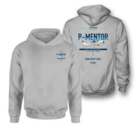 Thumbnail for Tecnam P-Mentor design on light gray double-side hoodie, double-side print