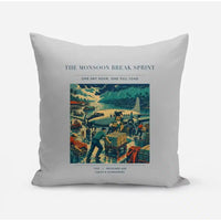 Thumbnail for VINTAGE G4495 - The Monsoon Break Sprint - Designed Pillows design on lightgray