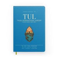 Thumbnail for Tulsa International Airport (TUL) design on turquoise notebook
