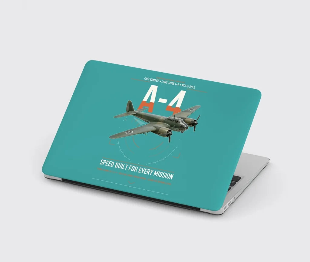 Junkers Ju 88A-4 design on turquoise MacBook case