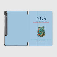 Thumbnail for Nagasaki Airport (NGS) design on light blue samsung tablet tablet case