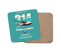 Thumbnail for Boeing 314 Clipper design on turquoise 1 piece coaster