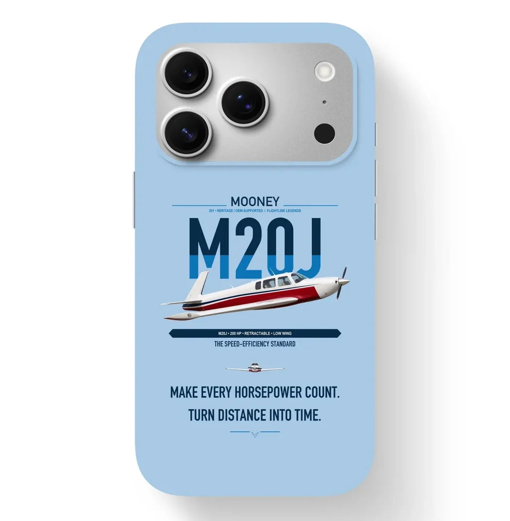 Mooney M20J 201 design on light blue magsafe iphone case, for iPhone 17 Pro