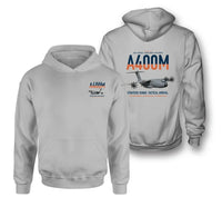 Thumbnail for Airbus A400M Atlas design on light gray double-side hoodie, double-side print