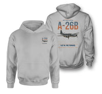 Thumbnail for A-26B Invader design on light gray double-side hoodie