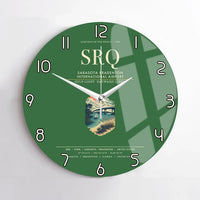 Thumbnail for Sarasota Bradenton International Airport (SRQ) design on green no frame wall clock