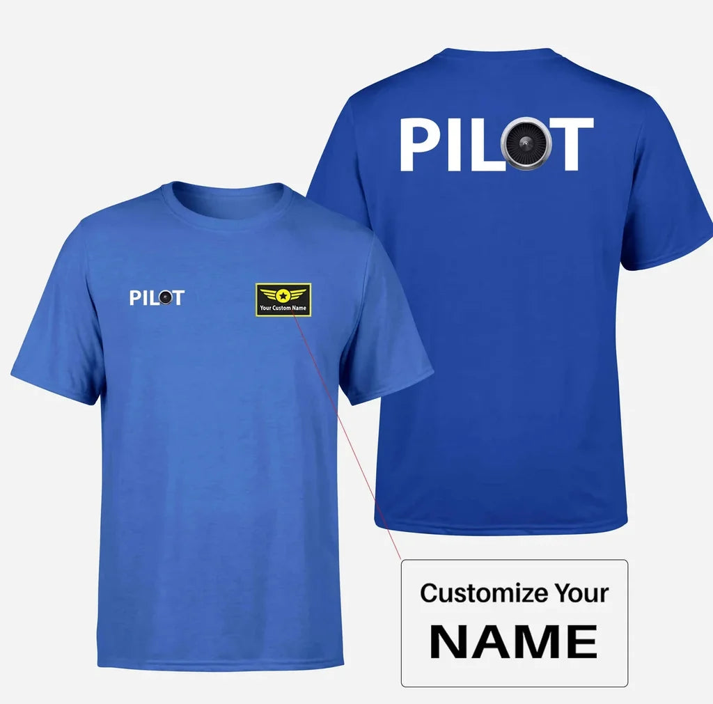 Customisable Pilot & Jet Engine T-Shirt - view 9