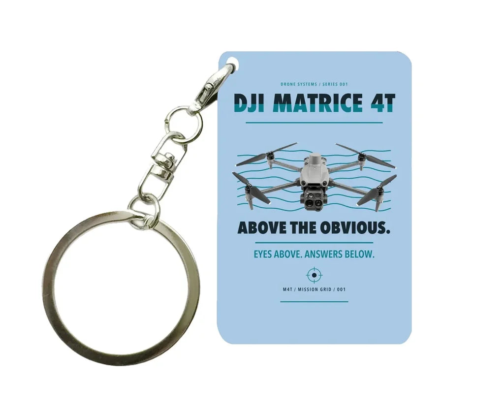 DJI Matrice 4T Key Chain design on light blue key chain