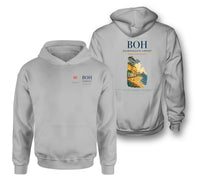 Thumbnail for Bournemouth Airport (BOH) design on light gray double-side hoodie