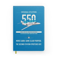 Thumbnail for Cessna Citation 550 - Citation II design on turquoise notebook