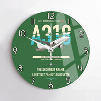 Thumbnail for Airbus A318 design on green no frame wall clock