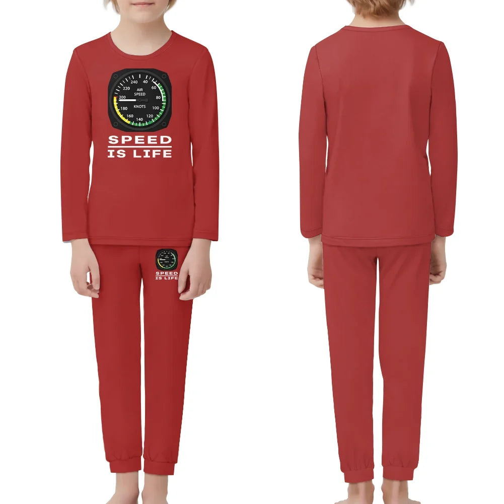 Speed Is Life children pajamas - Red