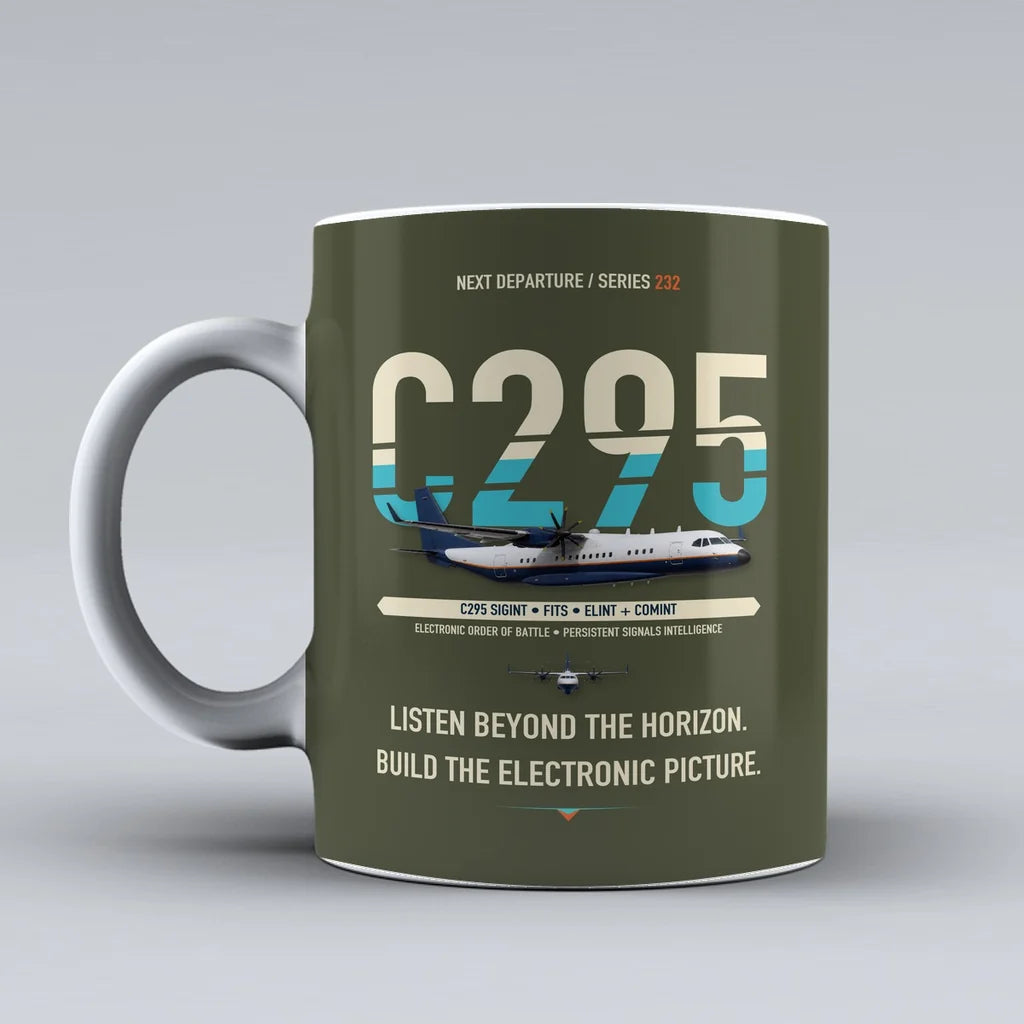 C295 SIGINT Mug design on green army airbus