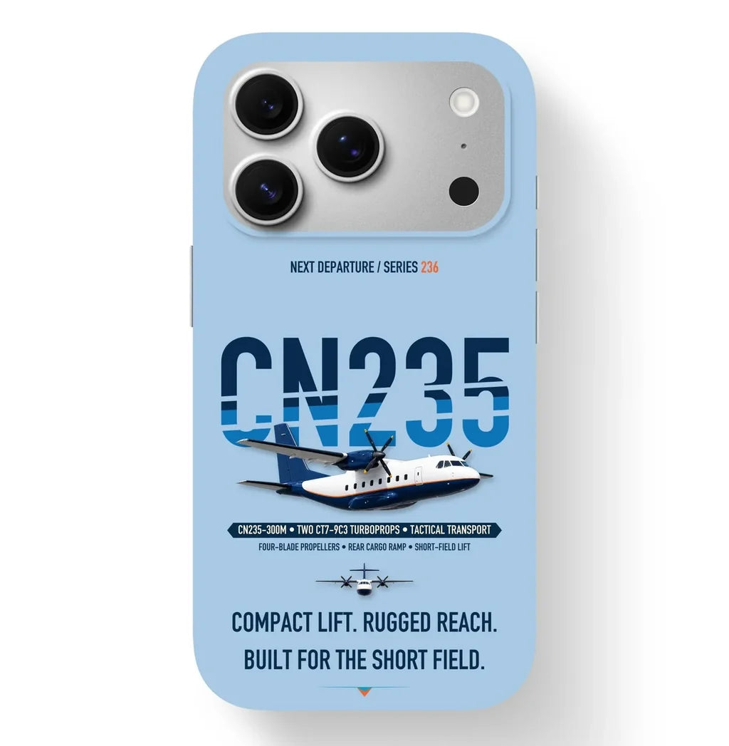 Airbus CN235-300M Case design on light blue iphone case