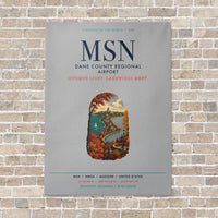 Thumbnail for Dane County Regional Airport Madison MSN vertical canvas print - no frame - light gray background