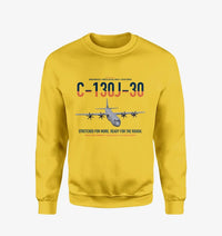 Thumbnail for C-130J-30 Super Hercules design on yellow sweatshirt