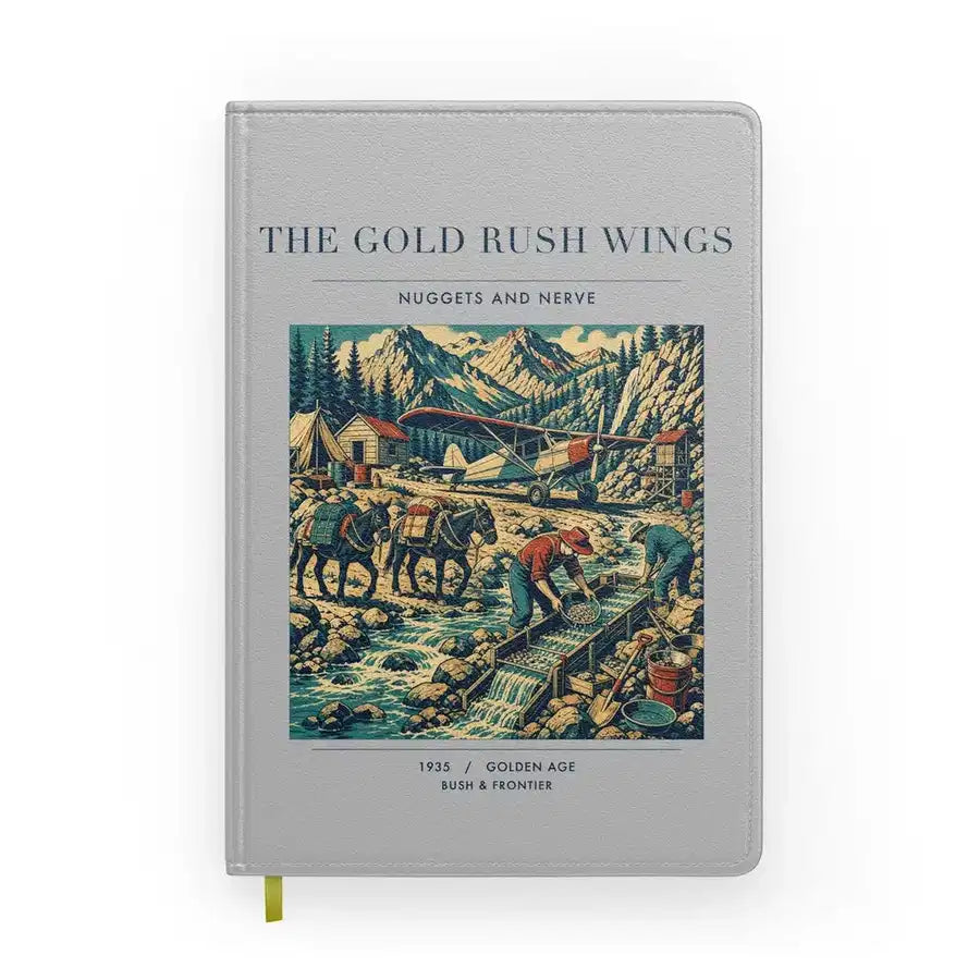 VINTAGE G4043 - The Gold Rush Wings - Designed Notebooks design on lightgray