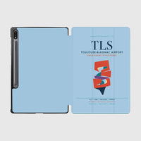 Thumbnail for Toulouse-Blagnac Airport (TLS) design on light blue samsung tablet tablet case