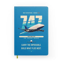 Thumbnail for Boeing 747-400 Dreamlifter design on turquoise notebook