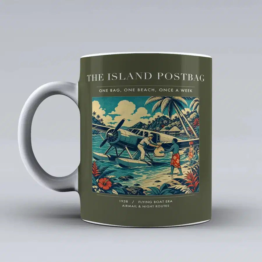 VINTAGE G4154 - The Island Postbag - Ceramic Mug design on greenarmy