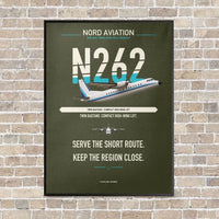 Thumbnail for Nord 262A vertical canvas print - framed - green army background