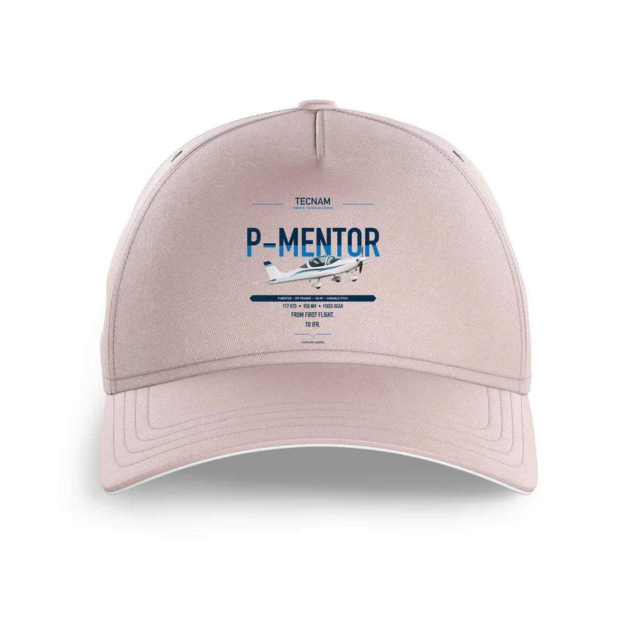 Tecnam P-Mentor design on pink printed hat