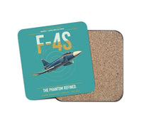 Thumbnail for F-4S Phantom II design on turquoise 1 piece coaster